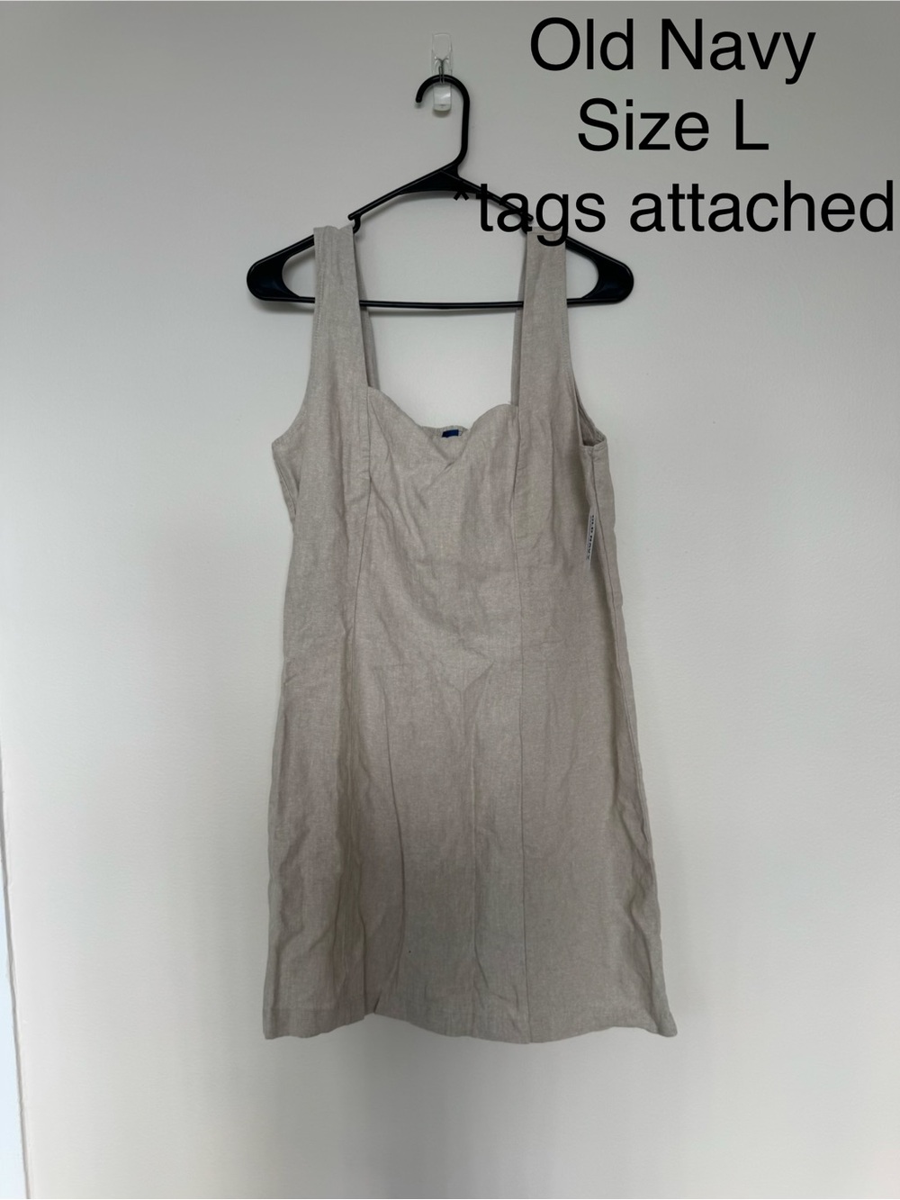 Old Navy Cream Tank Mini Dress